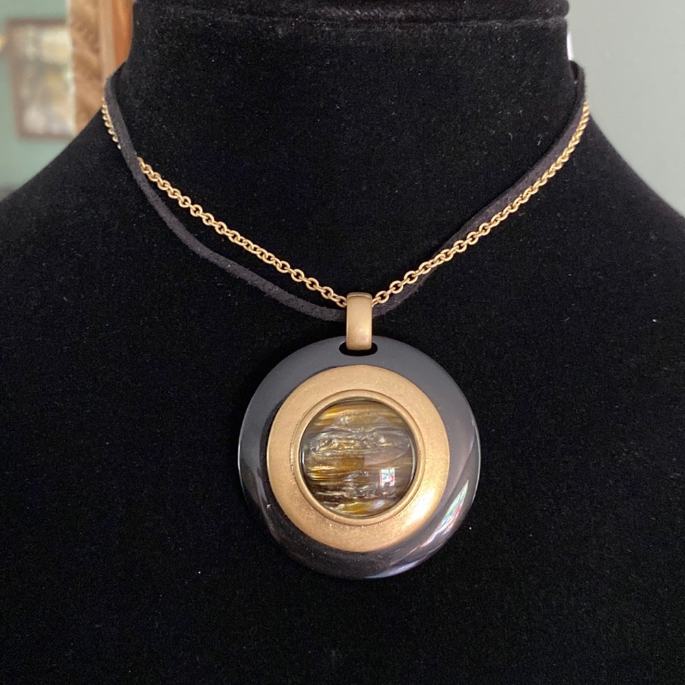 Liz & Co. Tiger’s Eye Pendant Necklace